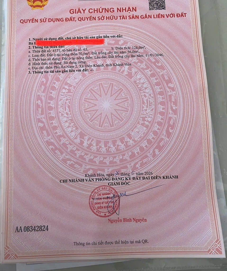 Bán đất Diên An mặt tiền đường nhựa 7m kết nối khu đô thị Phú Ân Nam 2 và đường Thông Tin 8