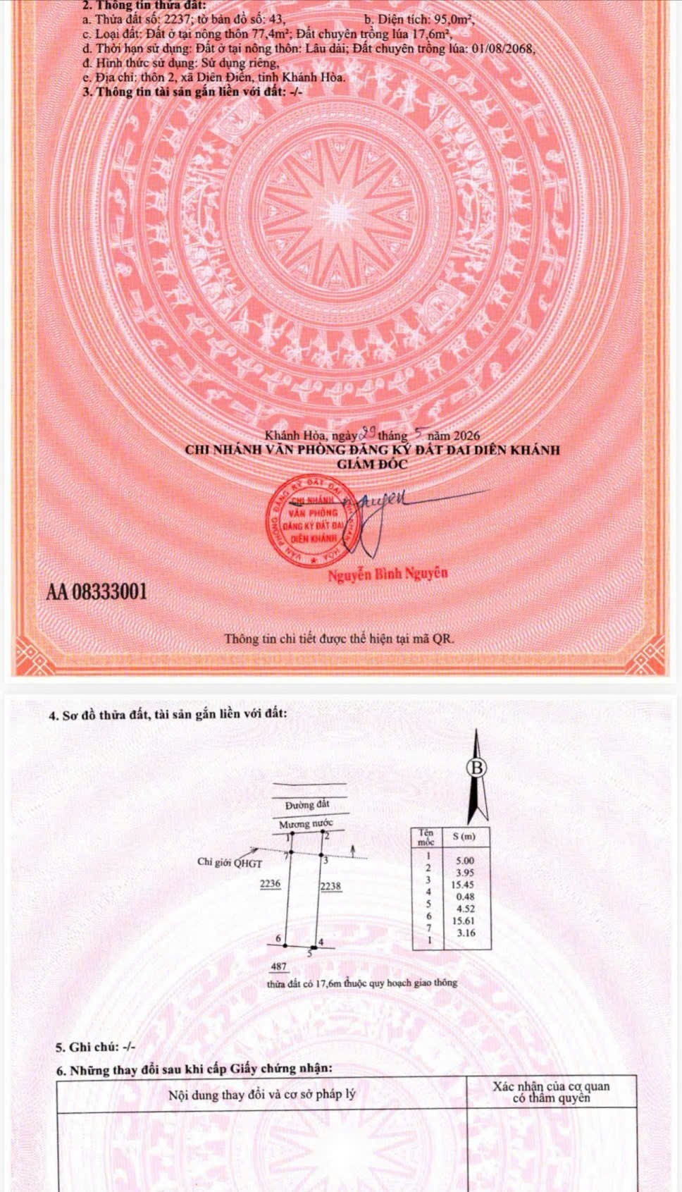 Bán đất Diên Phú giá rẻ đường thông sát bên trục đường Miên Hoa 6