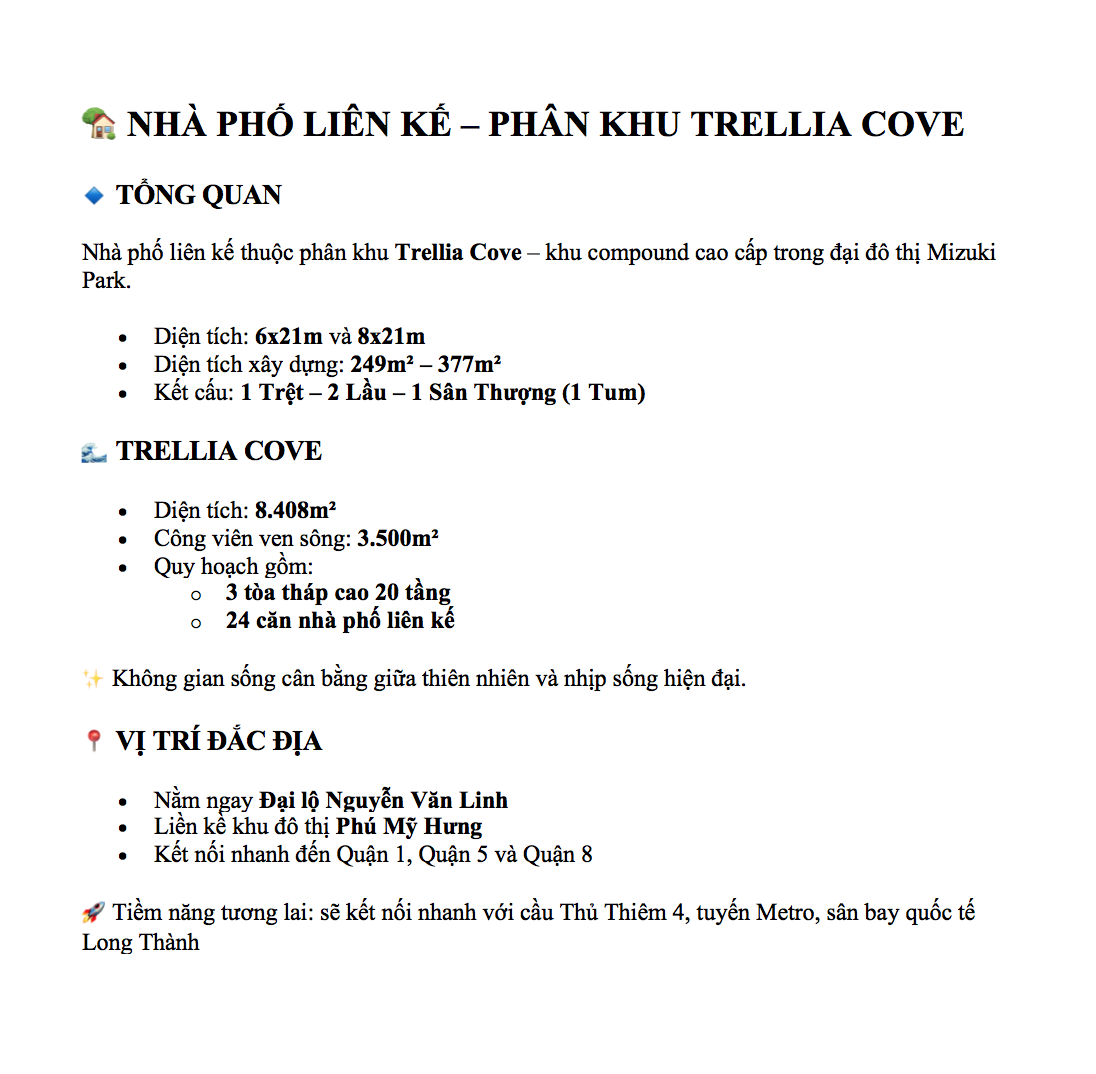 NHÀ PHỐ TRELLIA COVE (26HA),  NGUYỄN VĂN LINH, BÌNH CHÁNH, XD 249M2 – 18,8 TỈ 26