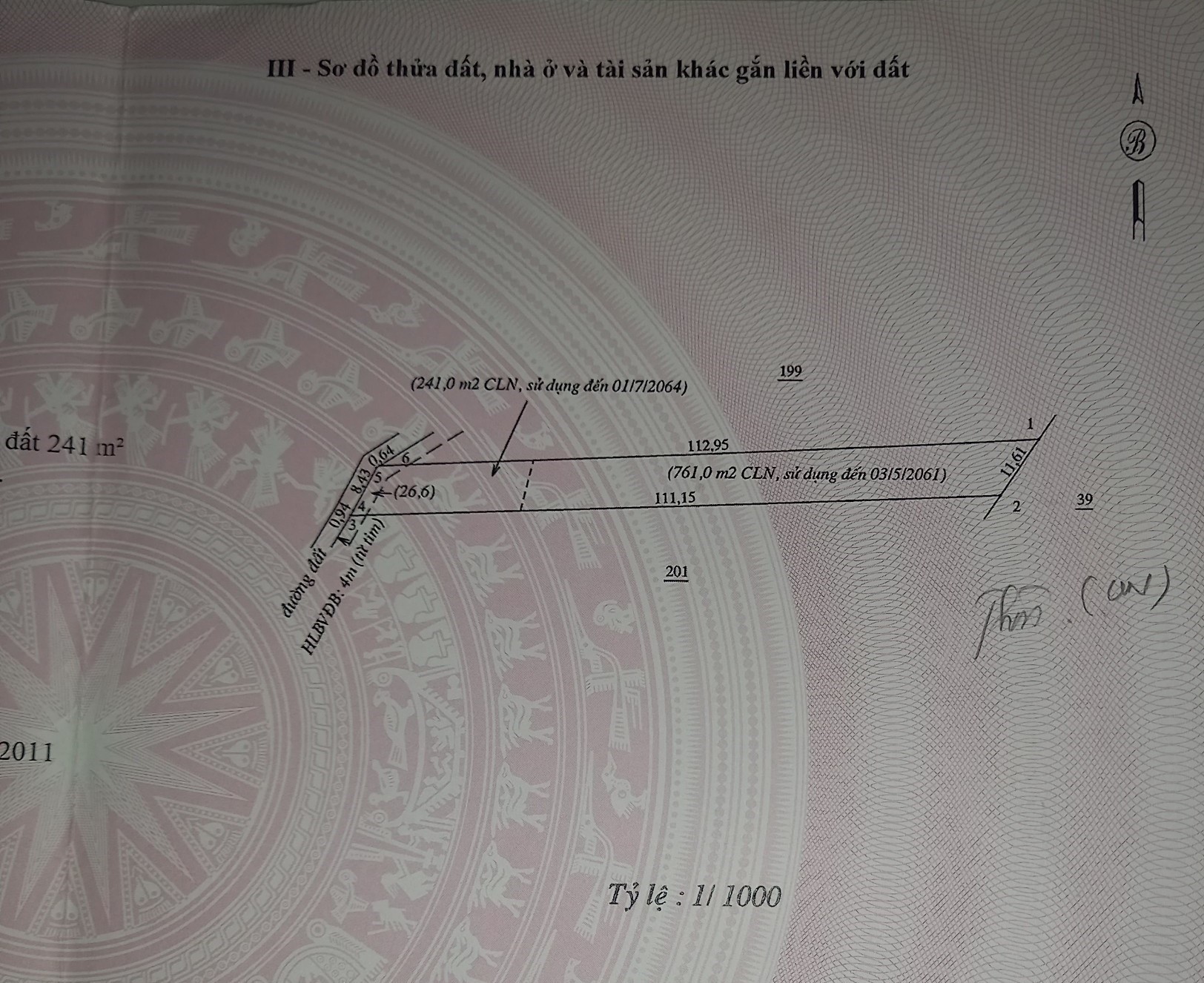 Cần bán Đất đường Quốc lộ 14, Xã Đồng Tâm, Diện tích 1002m², Giá 190 Triệu 2