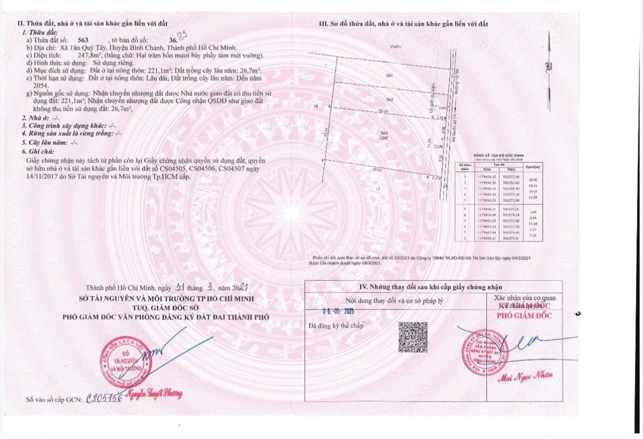 Bán đất hẻm oto Đoàn Nguyễn Tuấn, xã Tân Quý Tây dt 300m2 full thổ giá 7 tỷ 2