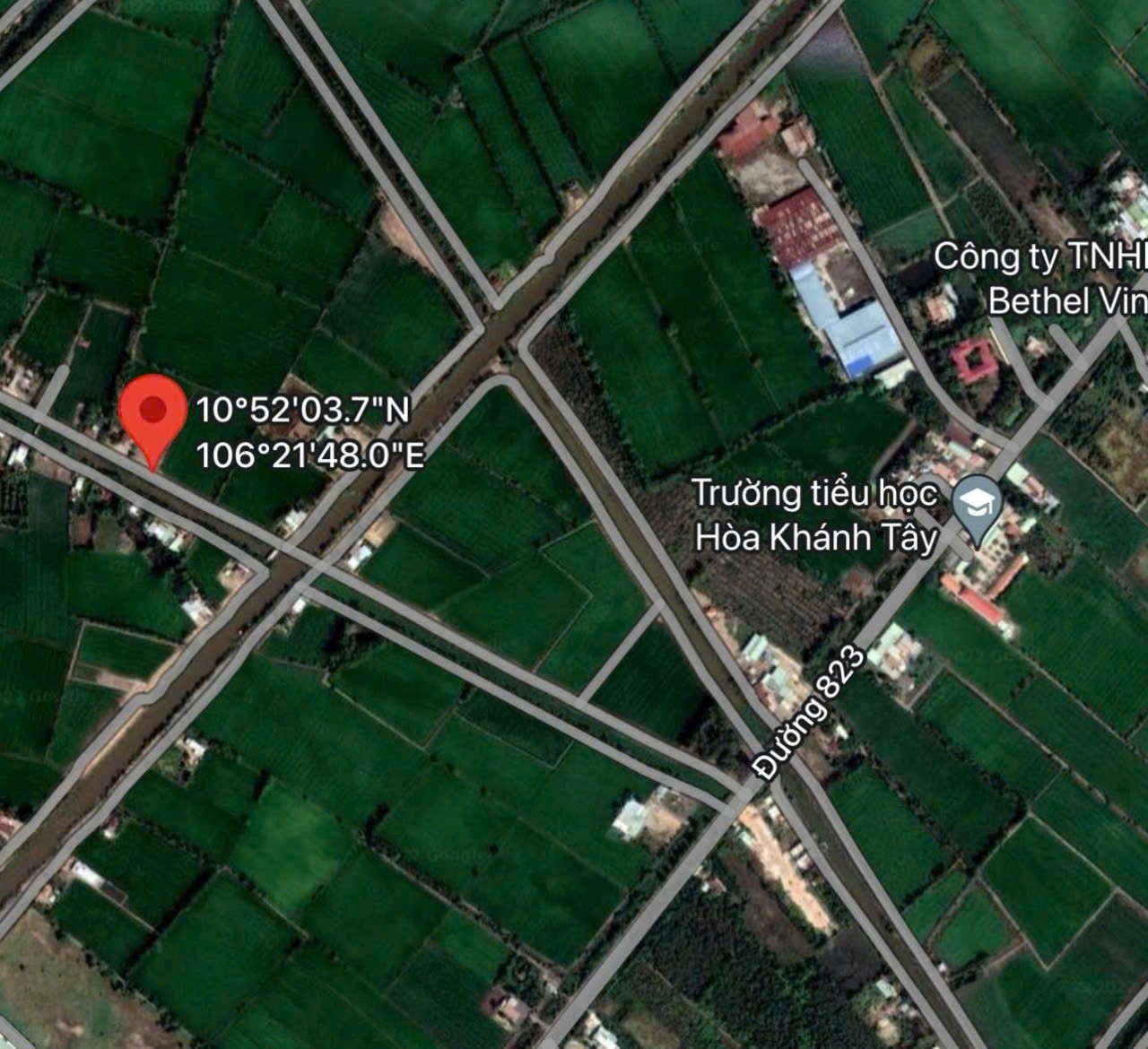 Bán đất lúa / ĐT 823 , xã Tân Phú, Đức Hòa , mặt tiền đường oto , view kênh dt 1264m2 giá 2,2 tỷ 4
