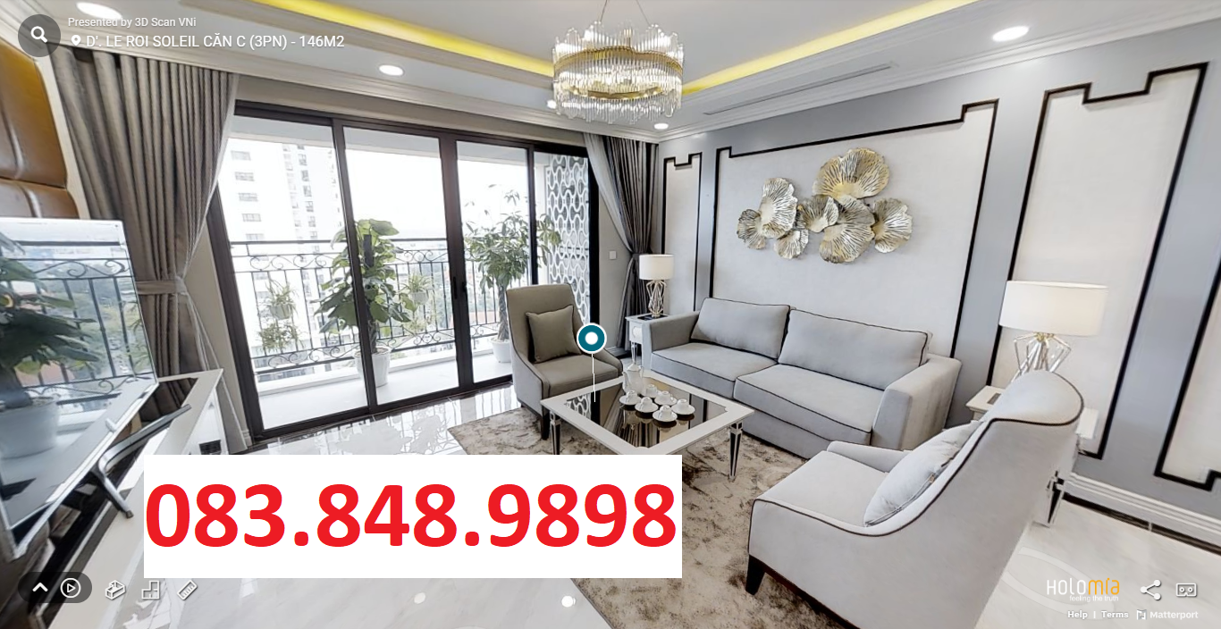 Cho thuê căn hộ cao cấp 59 Xuân Diệu, Tây Hồ,  D'. Le Roi Soleil, full nội thất 146m – 083,848,9898