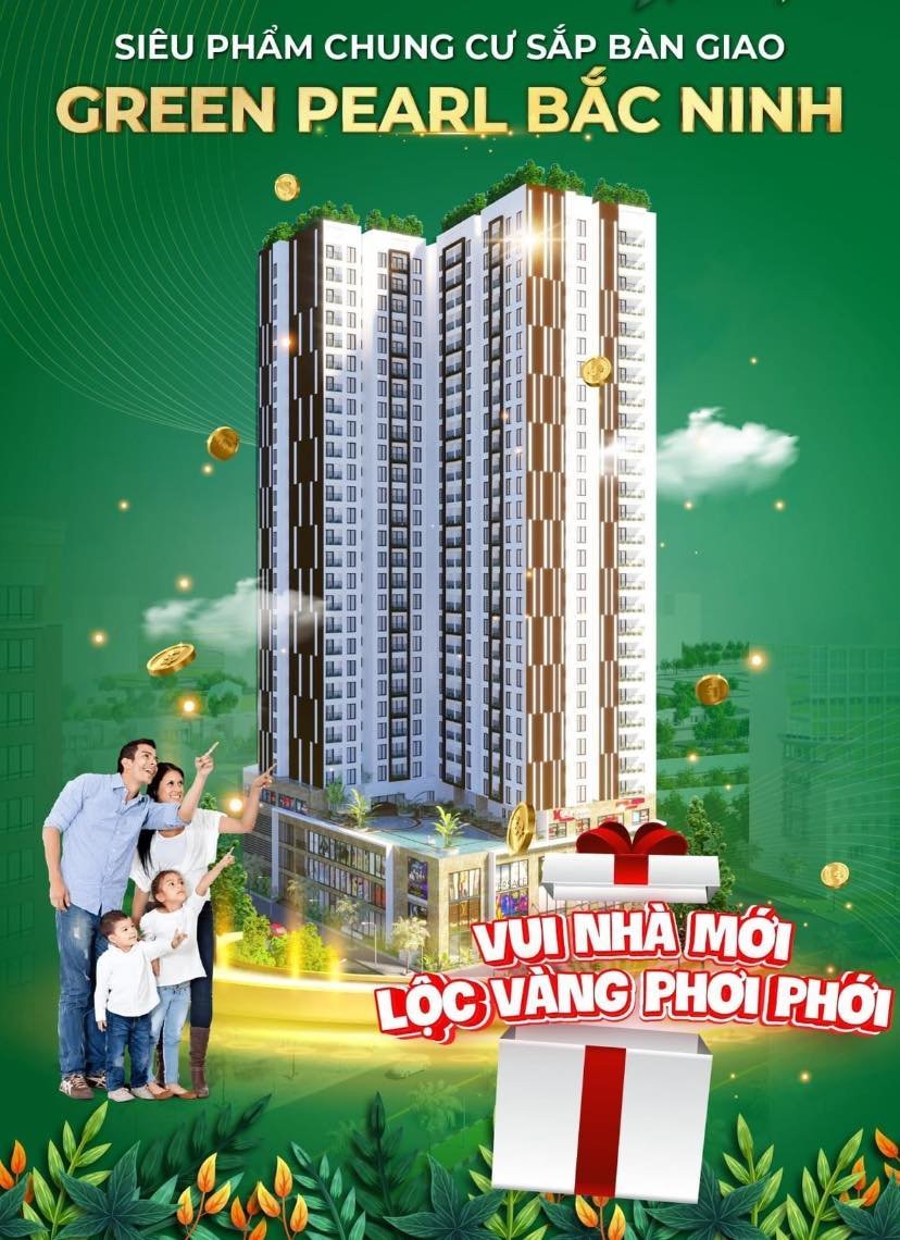 Cần bán Căn hộ chung cư dự án Chung cư Green Pearl Bắc Ninh, Diện tích 75m², Giá chỉ có 1 tỷ 7