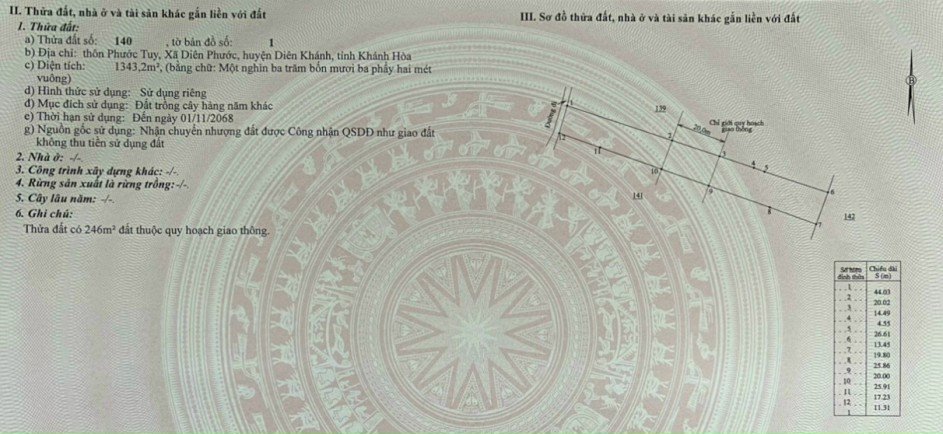 Cần bán Đất đường Quốc Lộ 1, Xã Diên Phước, Diện tích 1343m², Giá 1.8 Triệu/m² 3