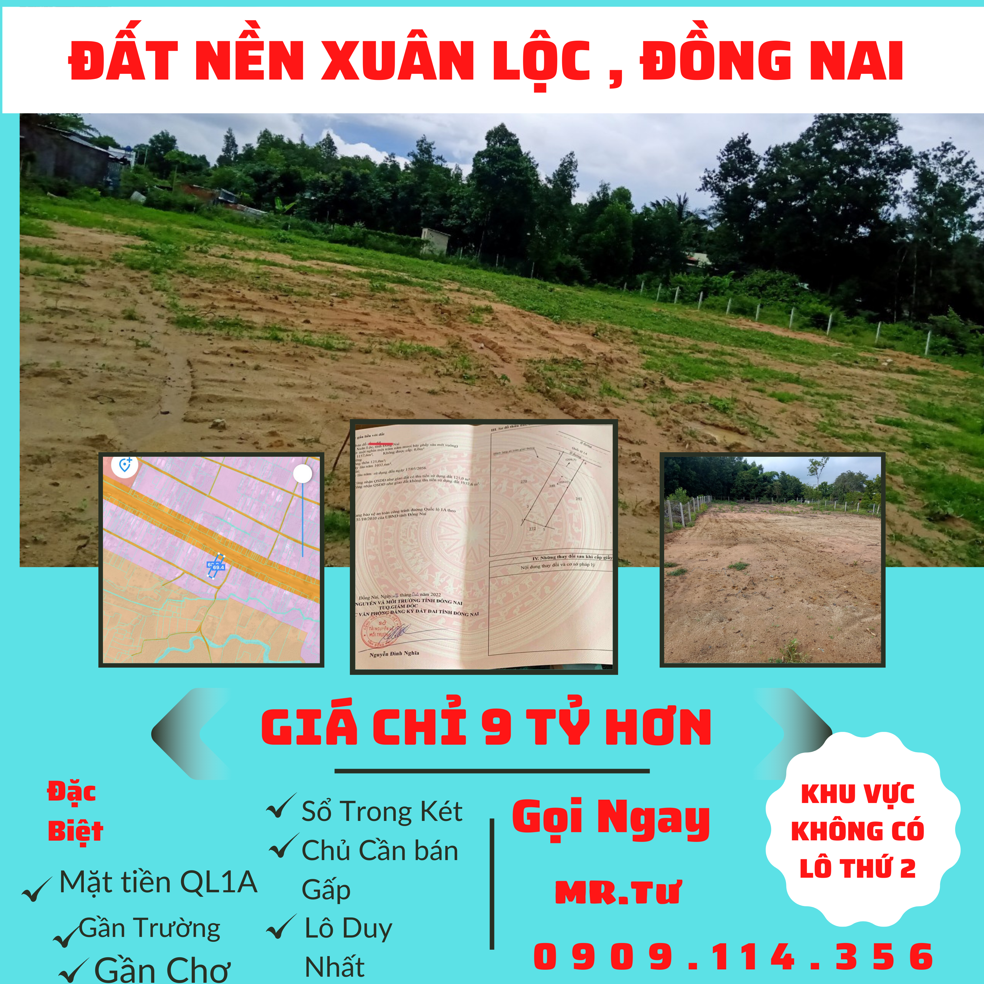 Cần bán Đất đường Quốc lộ 1A, Xã Xuân Hòa, Diện tích 1157m², Giá Thương lượng 7
