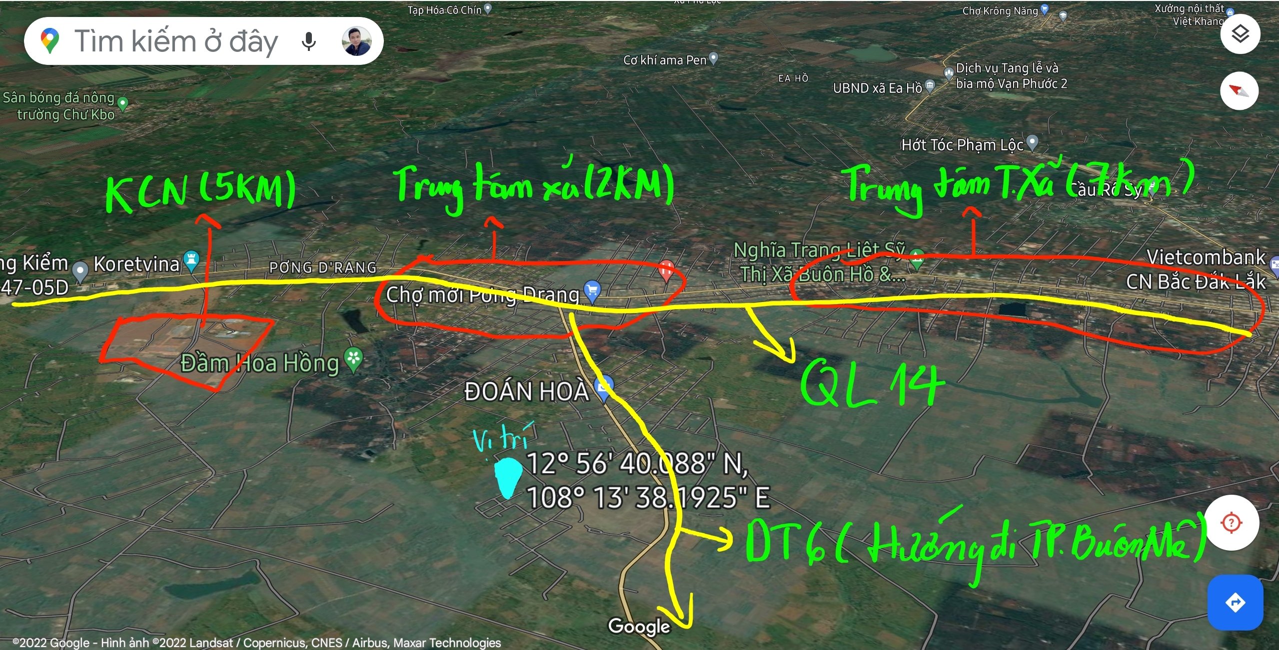 Cần bán Đất Xã Pơng Drang, Krông Buk, Diện tích 265m², Giá Thương lượngĐất nền chỉ 387 tr/ nền, nằm giữa 2 trung tâm và 3 tuyến đường lớn, Buôn Hồ, DakLak 4
