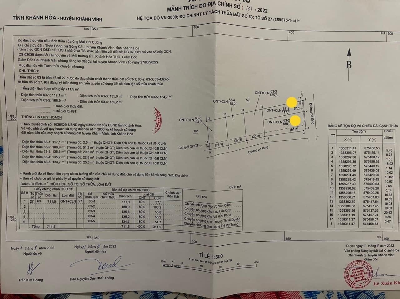 Cần bán Đất đường Hương lộ 62, Xã Sông Cầu, Diện tích 135m², Giá 547 Triệu 2