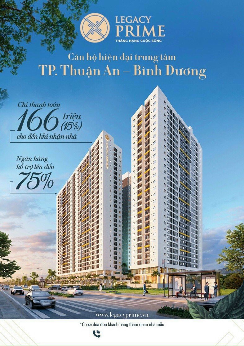 Cần bán Căn hộ Legacy Prime Thuận Giao 25, Phường Thuận Giao, Diện tích 60m², Giá 1 Tỷ, ngân hàng cho vay 75% 5