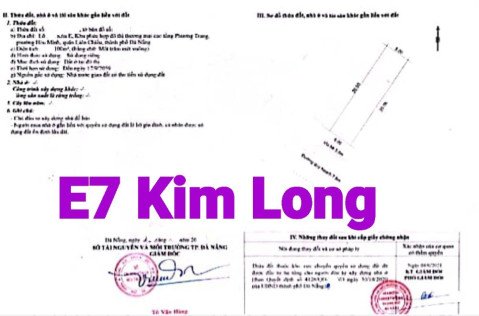 Bán đất khu E7 Kim Long - Hòa Minh - Liên Chiểu - Đà Nẵng. 3