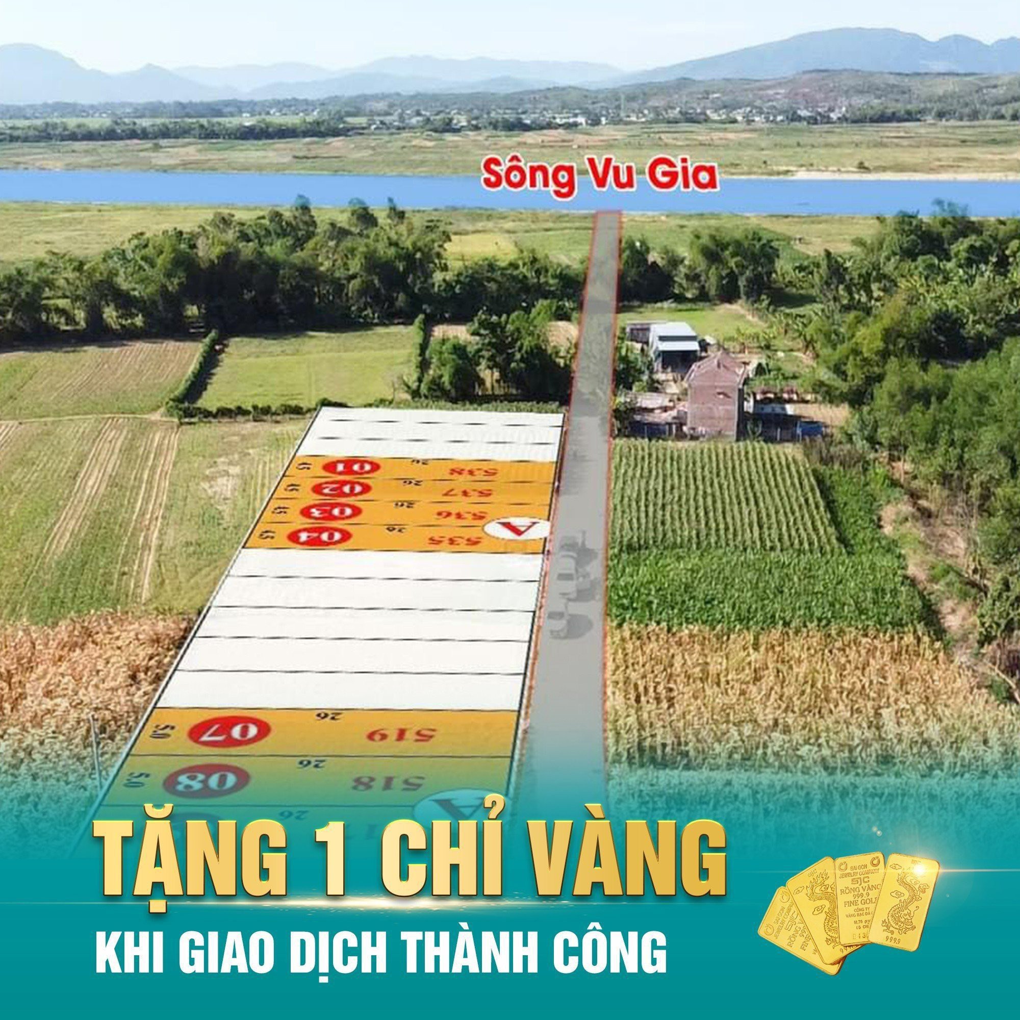 Đất đấu Giá Nhà Nước-Đại Lộc cách KCN 1Km,đã có sổ,hỗ trợ vay 70%