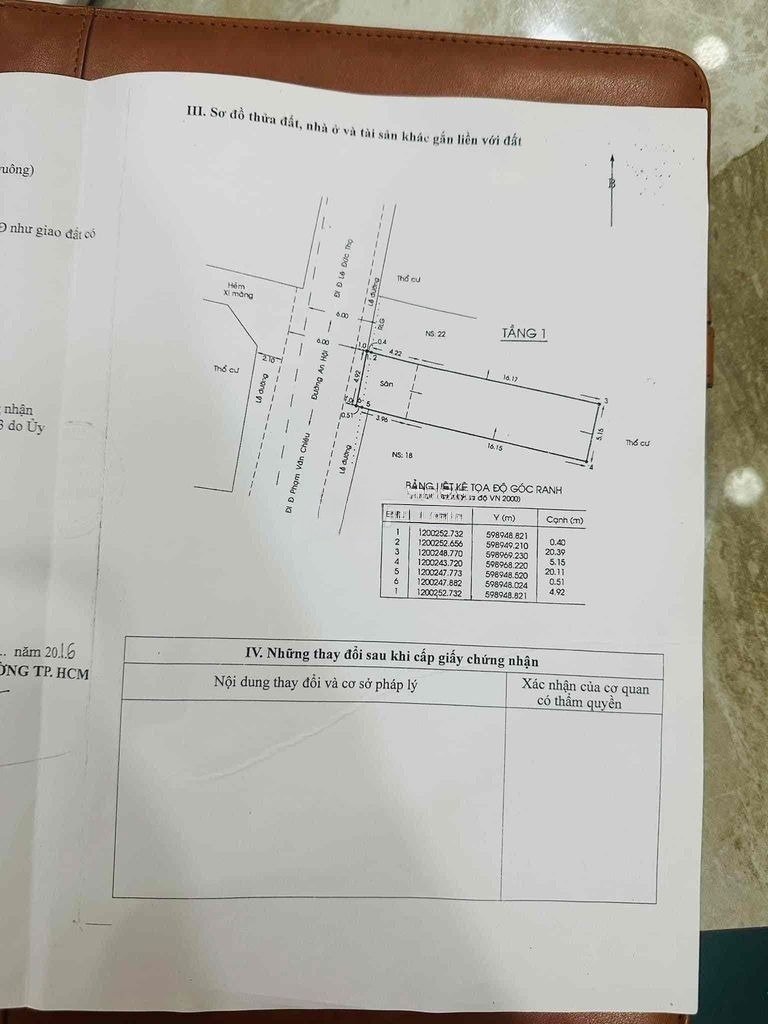 BÁN NHÀ MẶT TIỀN 20 An Hội, Phường 13, Quận Gò Vấp 8,3 tỷ - 104.1 m2 2