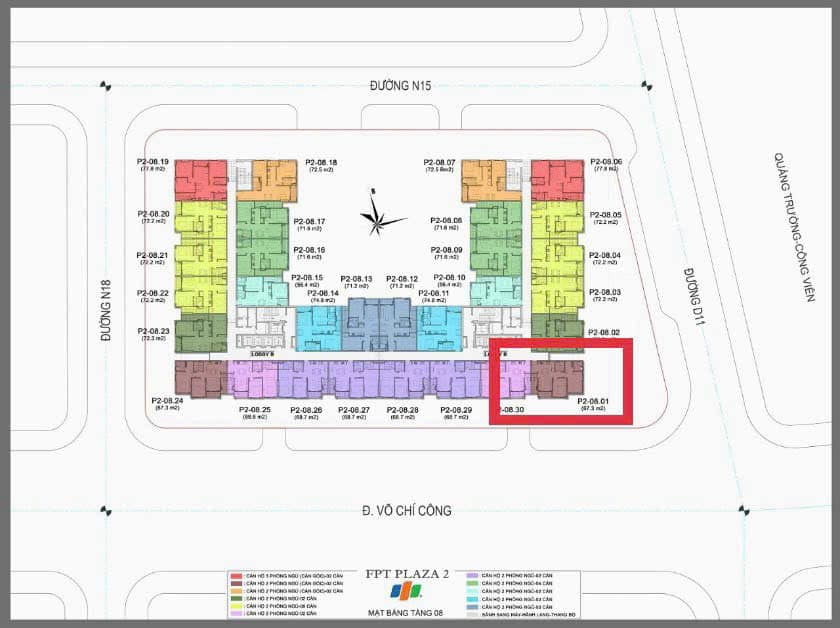 Căn hoa hậu đẹp nhất bảng hàng FPT diện tích 67.4 m2, quà tân gia 80 triệu. 2