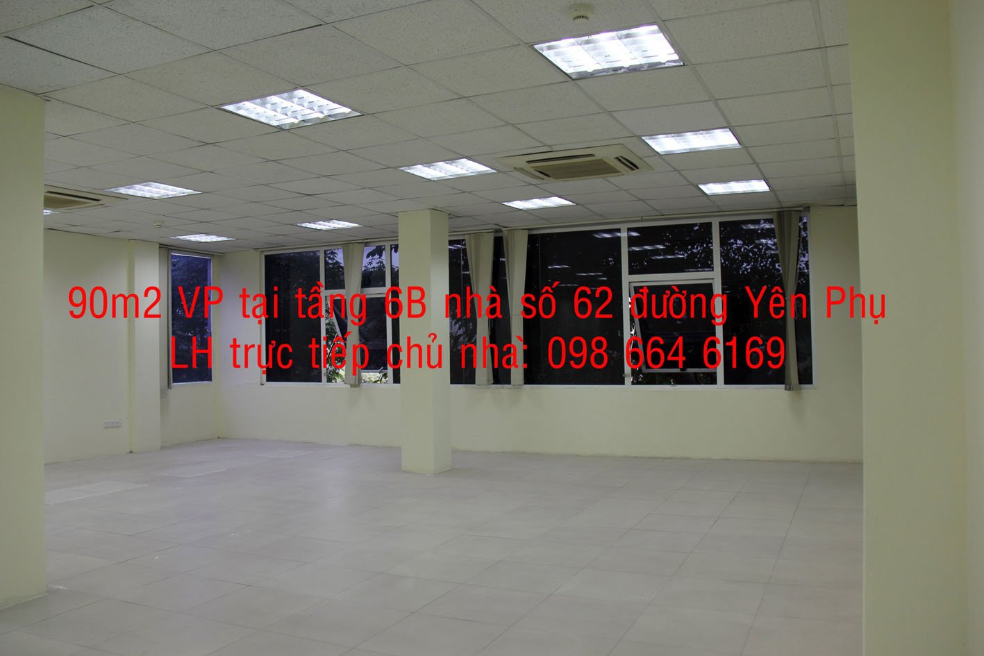 58 và 96m2 VP cho thuê tại nhà VP 8 tầng số 62 đường đôi Yên Phụ. LH chủ nhà 0986 646 169 3