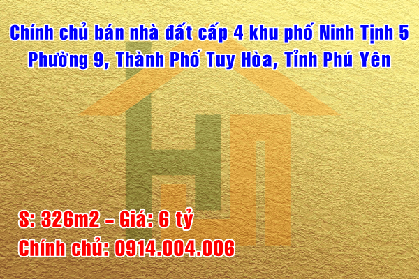 Chính chủ bán nhà đất khu phố Ninh Tịnh 5, Phường 9, TP. Tuy Hòa, Tỉnh Phú Yên 4