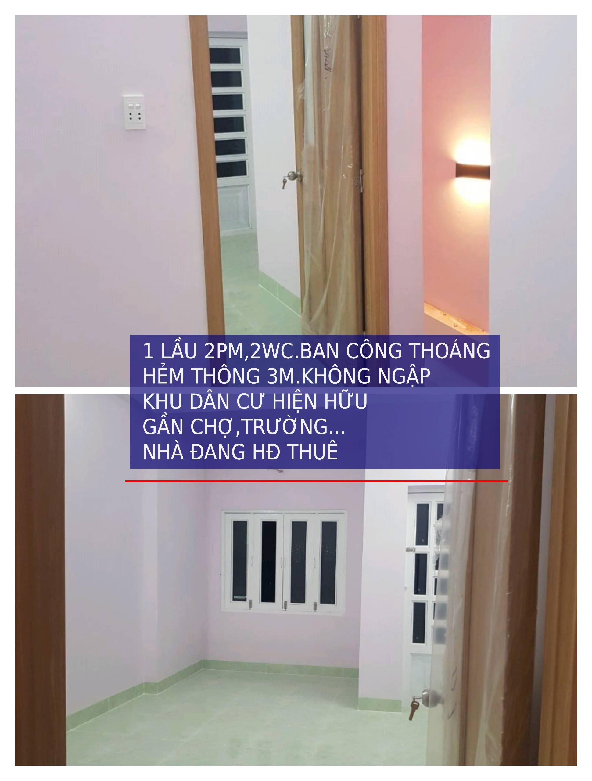 Nhà 2 tấm sổ hồng 56m2 mới - đang cho thuê sẵn dòng tiền – Hẻm HTP Q7 2