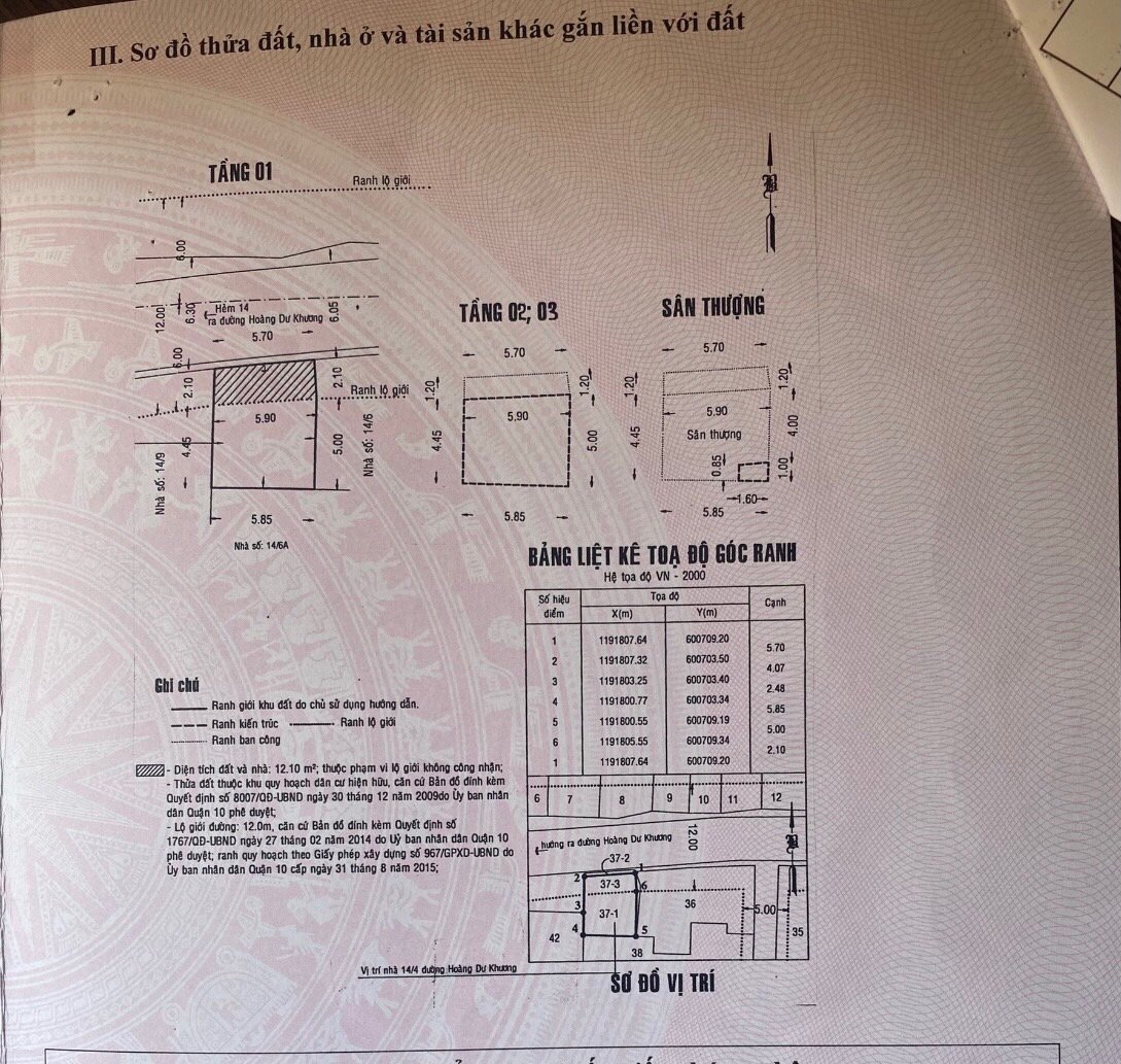 Cần bán Nhà ở, nhà cấp 4, nhà hẻm Quận 10, Hồ Chí Minh, Diện tích 42m², Giá 9 Tỷ 2