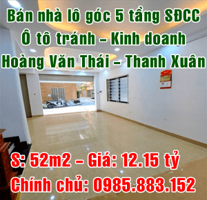 Cần bán Nhà mặt tiền đường Hoàng Văn Thái, Phường Khương Mai, Diện tích 52m², Giá 12.15 Tỷ