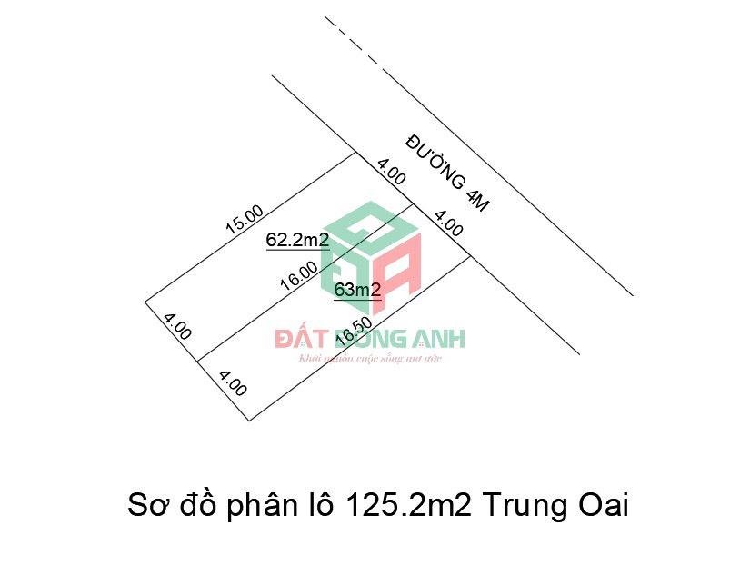 Bán 63m2 đất Trung Oai Tiên Dương – đường 4m – hơn 2 tỷ 2