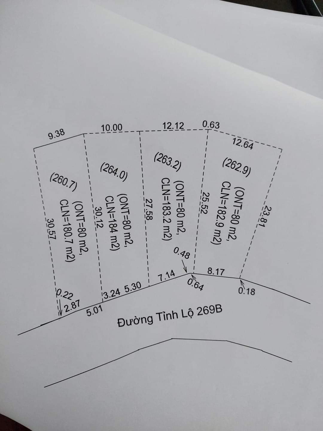 vừa ra sổ bán mấy lô F0 260 m2 80m TC mặt tiền 8m nở hậu nằm trên trục đường nhựa 269b ngay sát đền cầu muối Phú Bình - Thái Nguyên giá có hơn 500tr 4