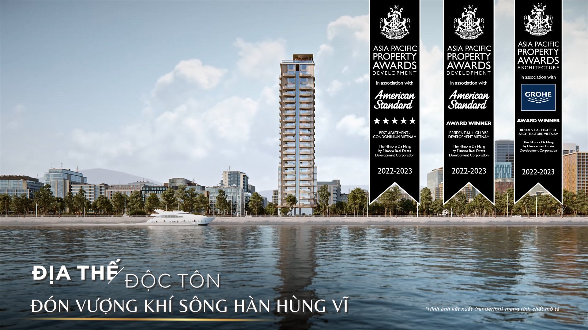 Bán Căn Hộ 3 Phòng Ngủ đẹp nhất dự án The Filmore Đà Nẵng, trực diện sông Hàn. Giá siêu rẻ chỉ 20,5 tỷ. LH 0903407925 Hương 7