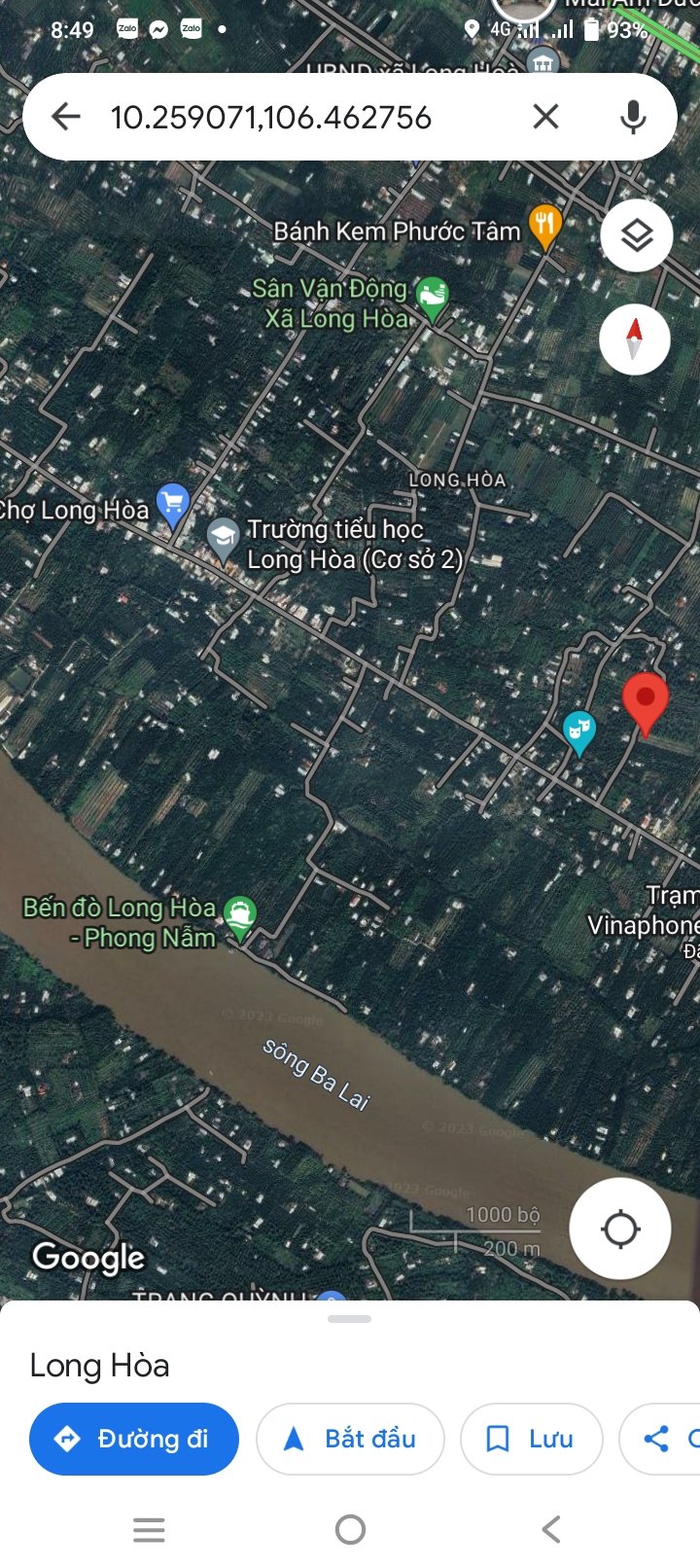 Chính chủ bán đất 2 mặt tiền 134m2(50m2 TC) Long Hoà,Bình Đại,Bến Tre, gần Kcn Phú Thuận 5