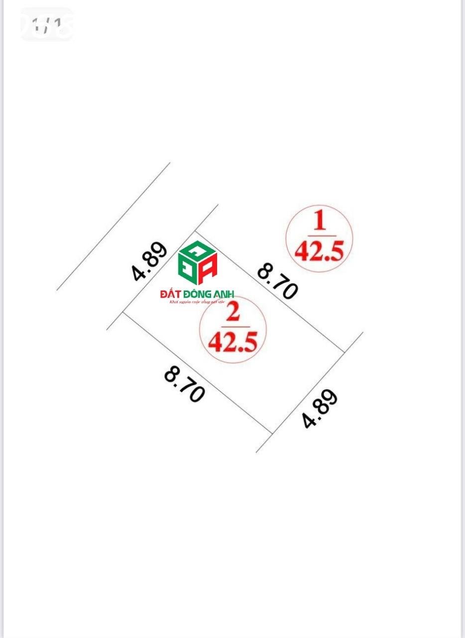 Bán 42.5m2 đất Đường Yên Xuân Nộn chỉ 1 tỷ 4