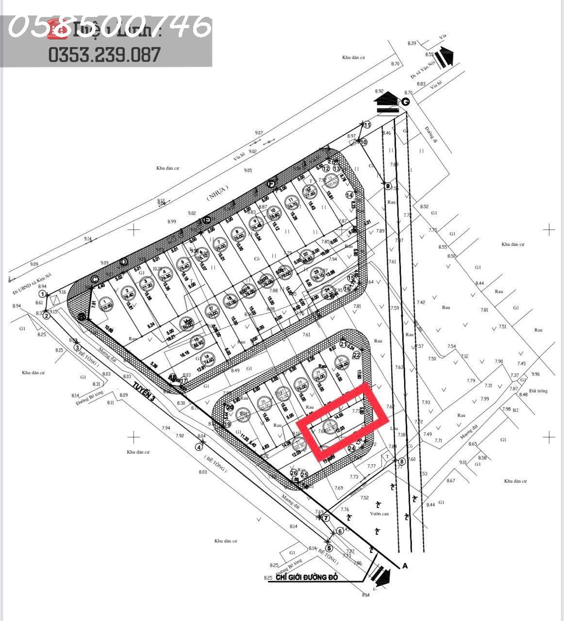 Bán đất Đấu Giá X4 Kim Nỗ chỉ nhỉnh 3 tỉ 66.5m 4