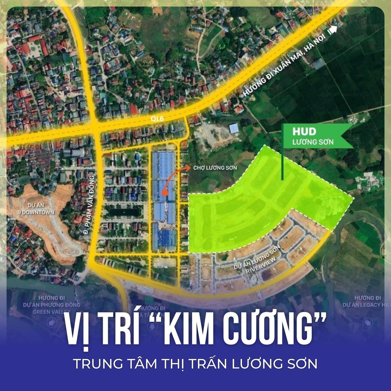 Duy nhất 1 lô chợ tại dự án HUD Lương Sơn-Hòa Bình giá hơn 1 tỷ 2