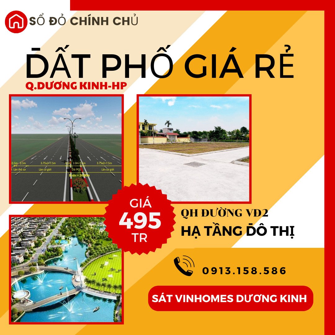 BÁN LÔ ĐẤT GIÁ RẺ CHÍNH CHỦ SÁT VINHOMES DƯƠNG KINH