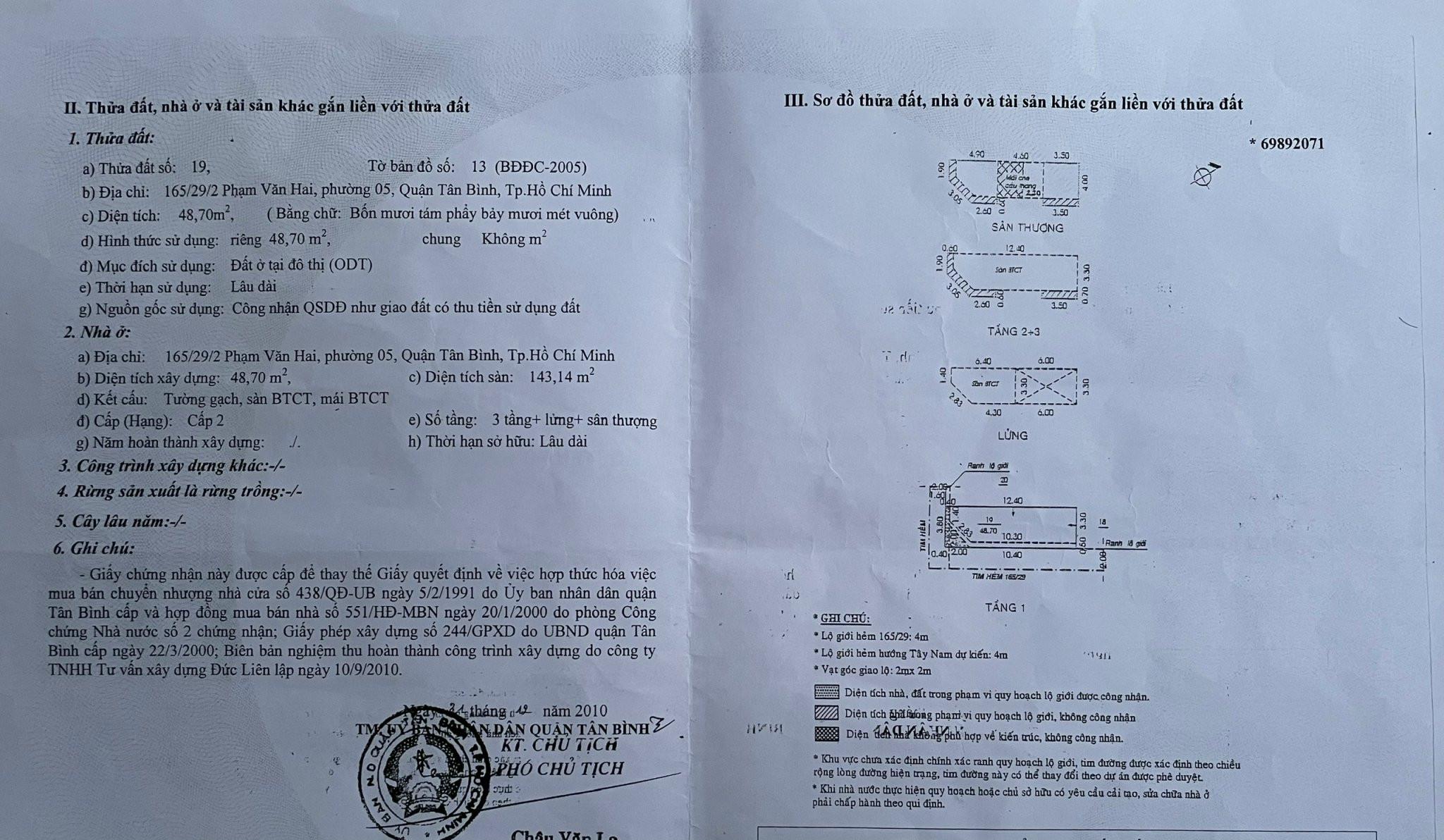 NHÀ CHÍNH CHỦ 2 Mặt Tiền HXH- VỊ TRÍ ĐẸP - GIÁ TỐT -  Tại Tân Bình - Hồ Chí Minh 5