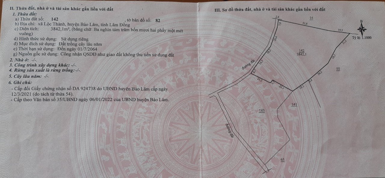 ĐẤT ĐẸP - GIÁ TỐT - Cần Bán Lô Đất Vị Trí Đắc Địa Tại Xã Lộc Thành, Huyện Bảo Lâm, Lâm Đồng 3