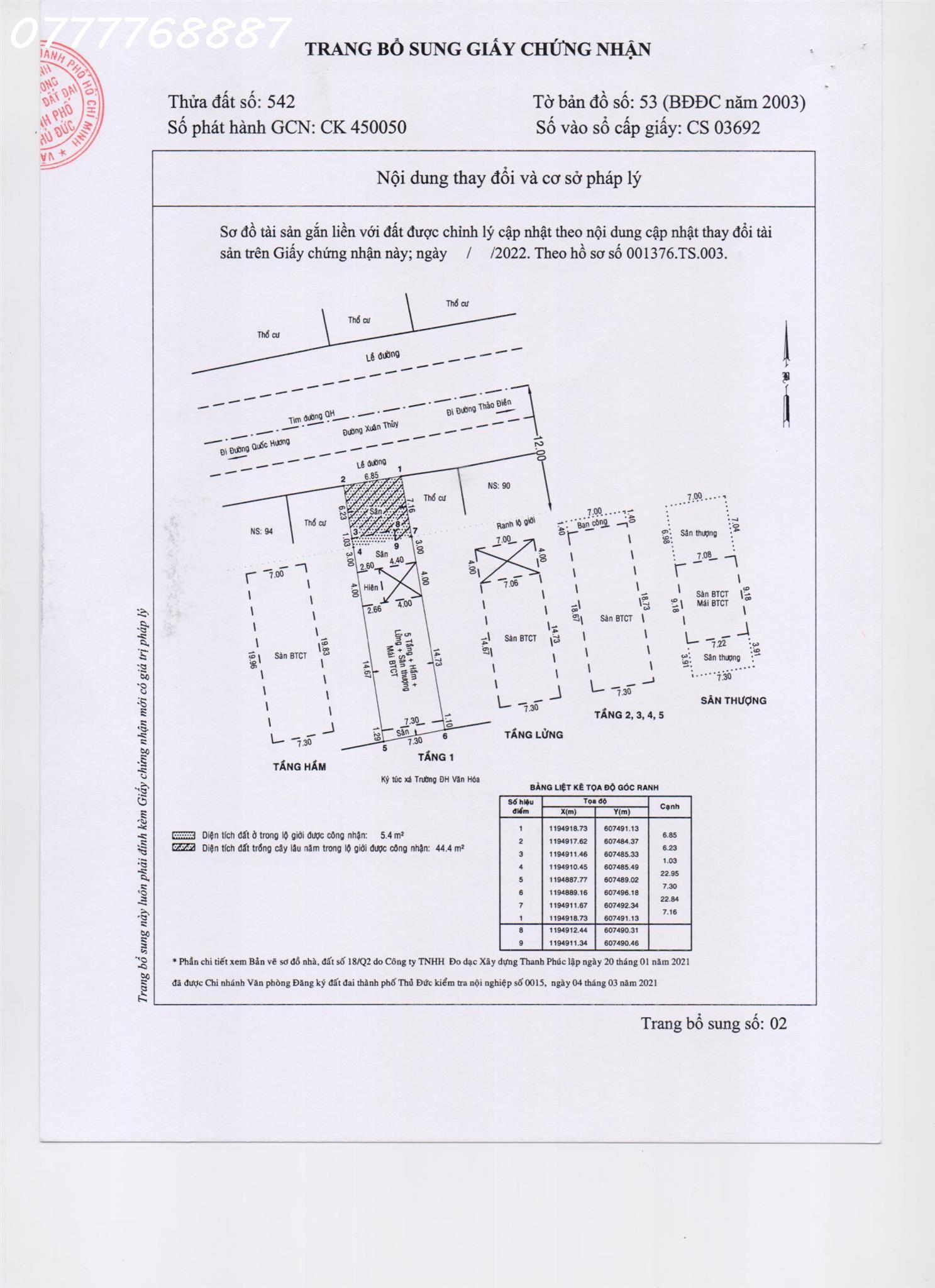 BÁNTòa nhà số 92A Xuân Thủy, P Thảo Điền Q2, 4 tầng 5