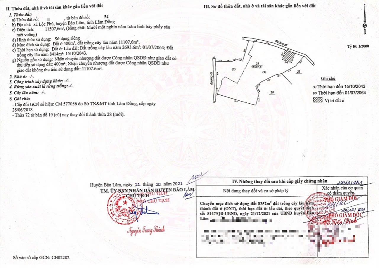 Bán đất lớn 1,6ha cần thanh lý nhanh ngay KDC, trung tâm xã, thổ cư 1,3ha sổ sẵn view đồi 2