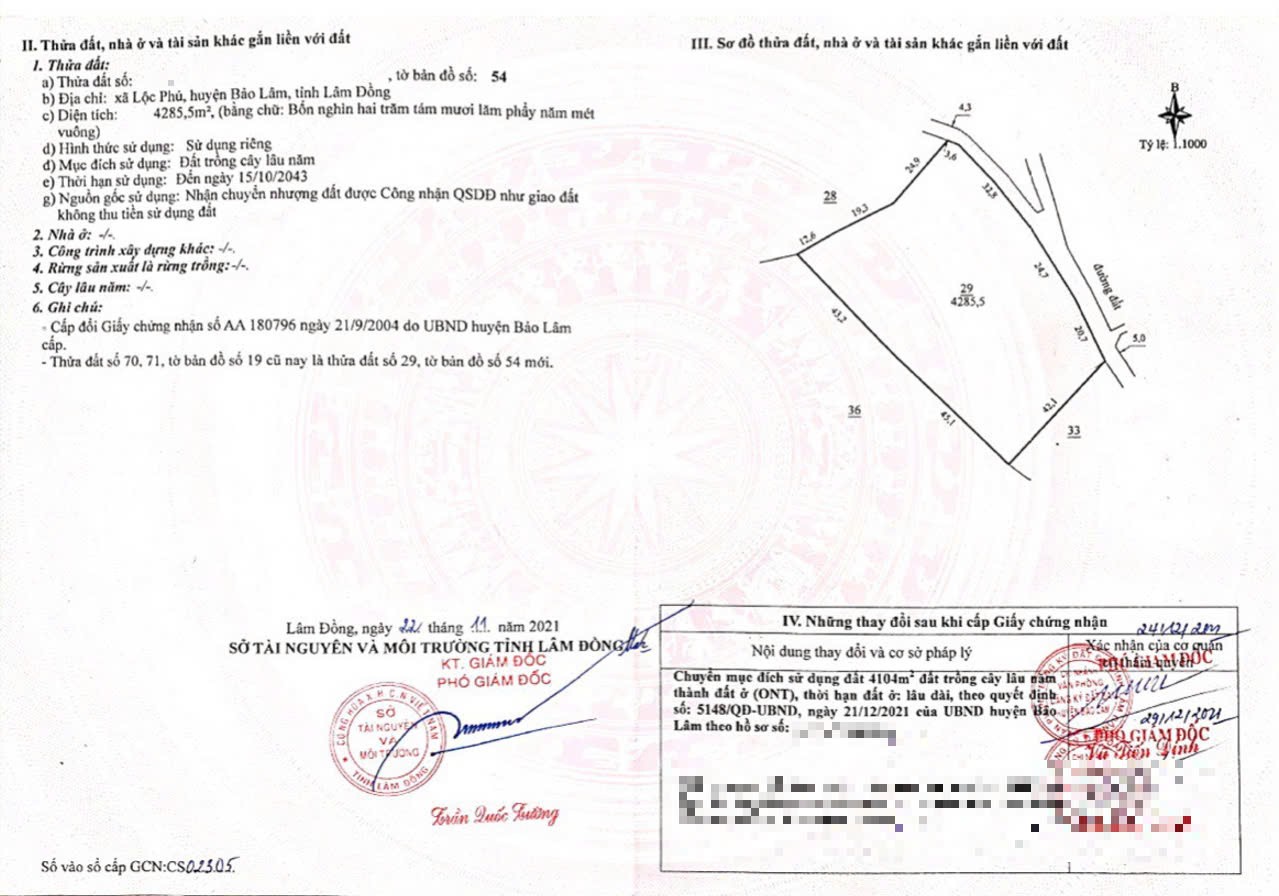 Bán đất lớn 1,6ha cần thanh lý nhanh ngay KDC, trung tâm xã, thổ cư 1,3ha sổ sẵn view đồi 3