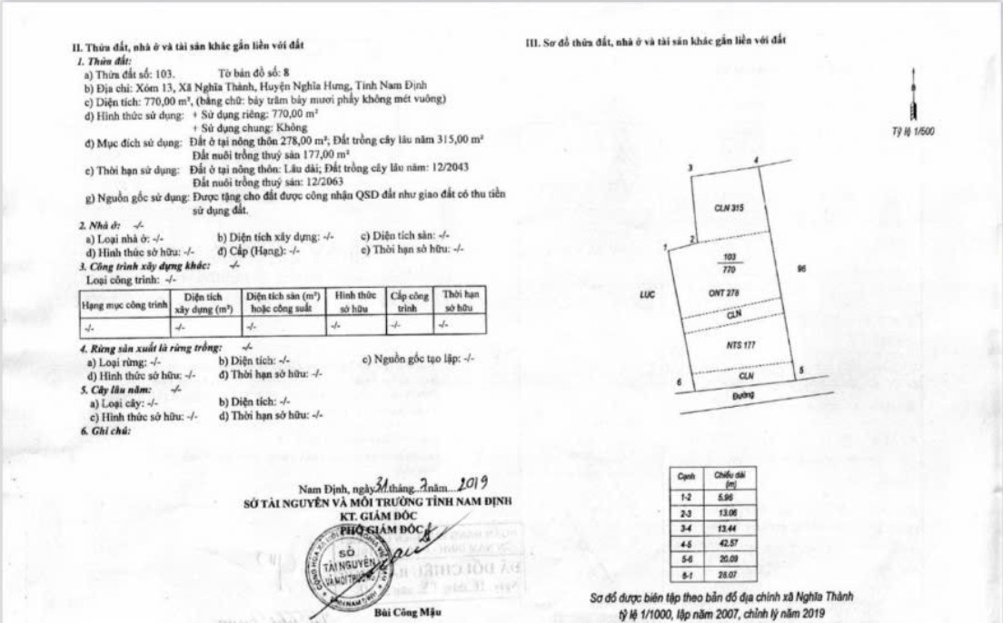 Chủ nhà cần bán gấp lô đất 770m, tặng nhà mái ngói 3 gian giá 900tr tại Xóm 13 xã Nghĩa Thành 4