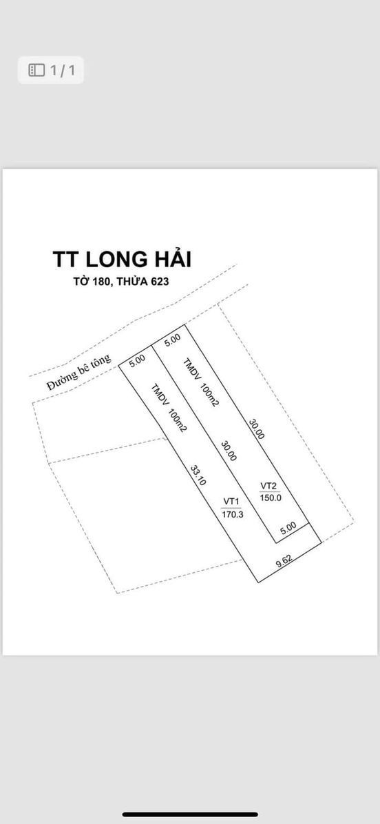 Cần bán Đất Long Điền, Bà Rịa Vũng Tàu, Diện tích 320m², Giá Thương lượng 1