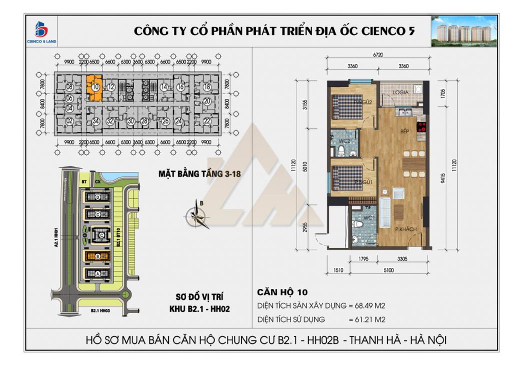 Cần bán Căn hộ chung cư đường 21, Phường Kiến Hưng, Diện tích 66m², Giá 2.82 Tỷ