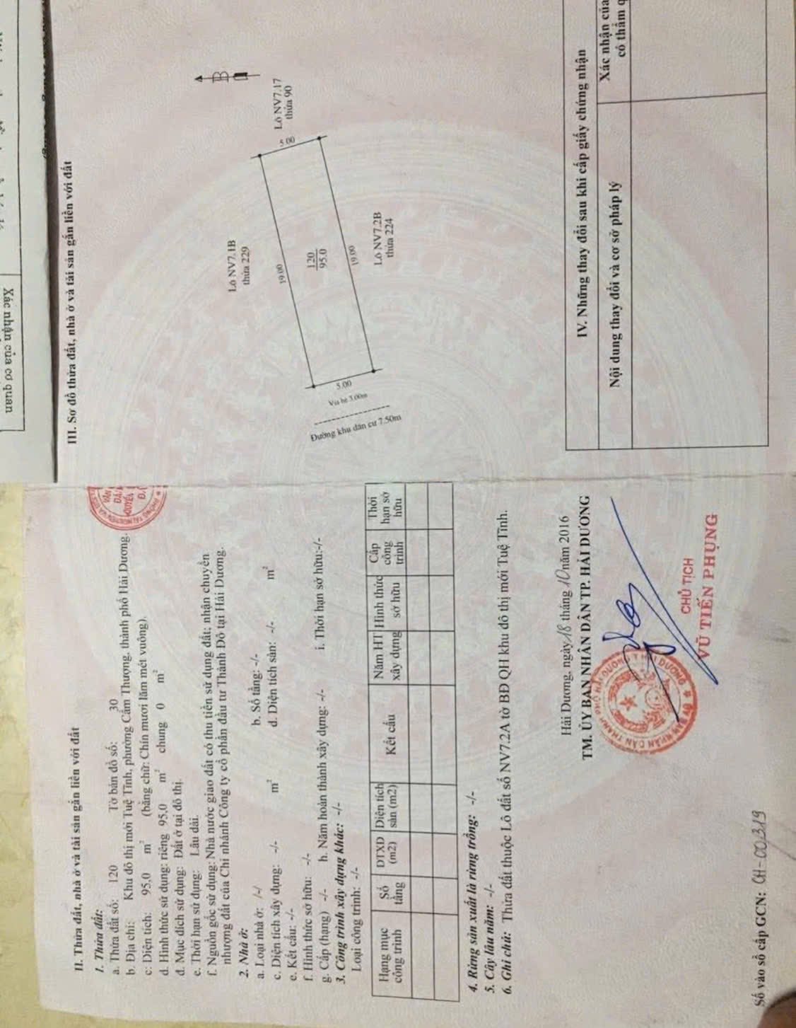 Bán lô đất nhà vườn mặt phố Trần Khắc Chung, KĐT Tuệ Tĩnh, Tây HP, 95m2, mt 5m, 5.x tỷ 2