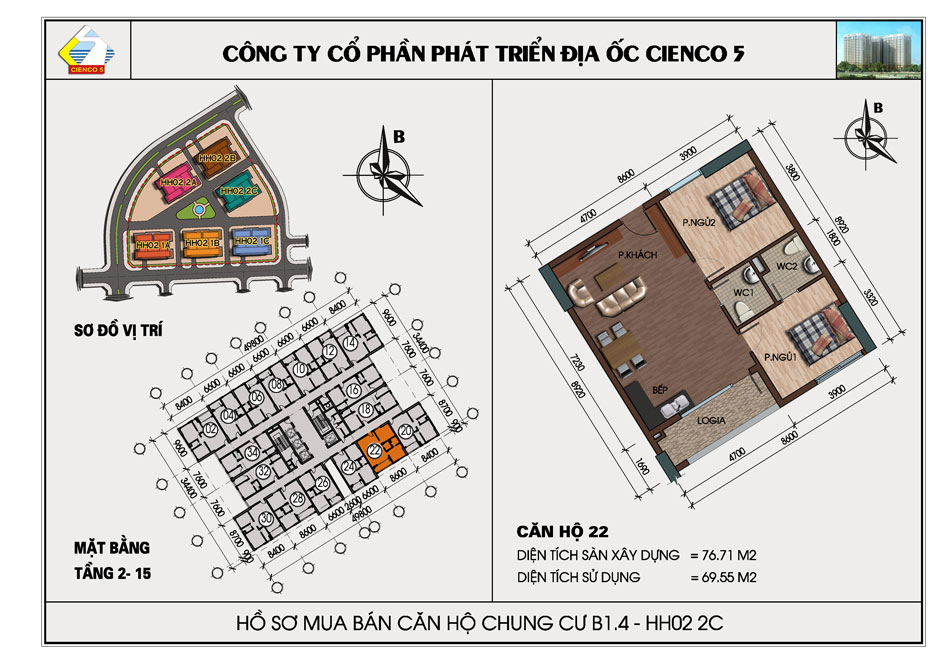 Cần bán Căn hộ chung cư đường 21, Phường Kiến Hưng, Diện tích 77m², Giá 2.77 Tỷ