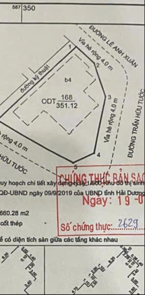 Cần bán Biệt thự Phường Hải Tân, Hải Dương, Diện tích 352m², Giá 230 Triệu/m²