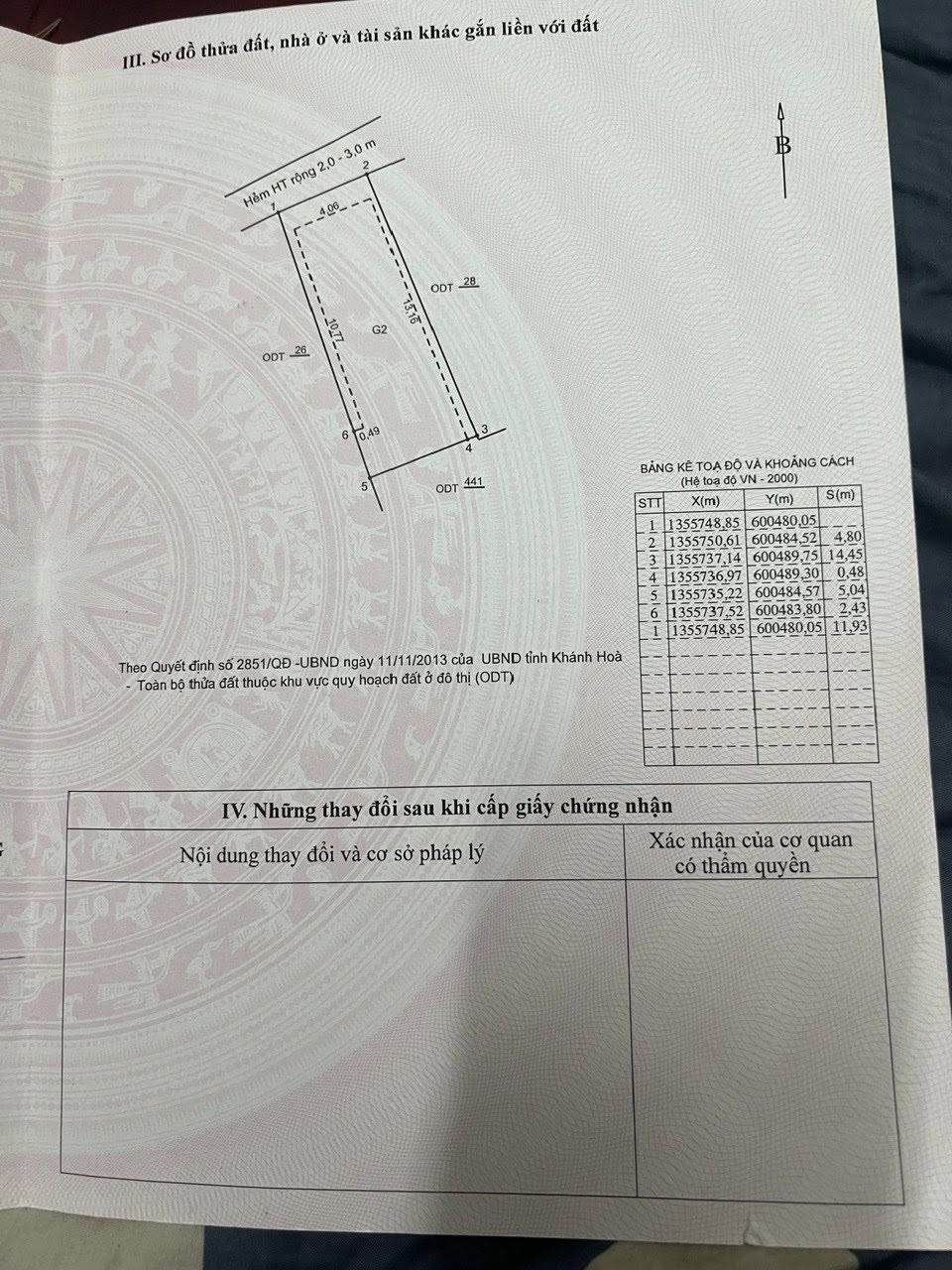 CẦN TIỀN BÁN GẤP ĐẤT HẼM LƯƠNG ĐÌNH CỦA, PHƯỜNG NGỌC HIỆP, SÁT KHU TÁI ĐỊNH CƯ NGỌC HIỆP . GIÁ RẺ 4