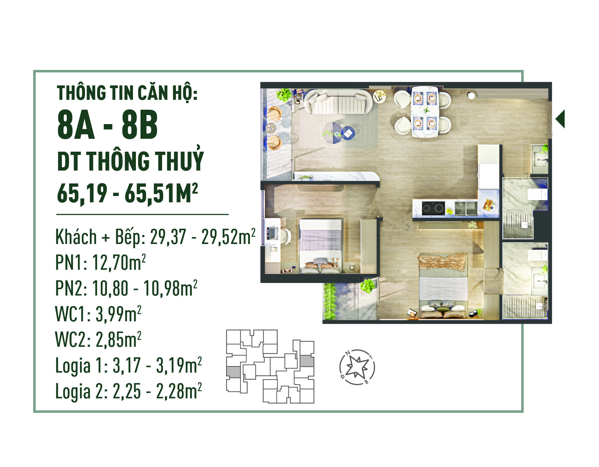 Duy nhất căn 2PN 65m2 khu vực Ecopark đang có mức giá tốt nhất. Liên hệ ngay 2