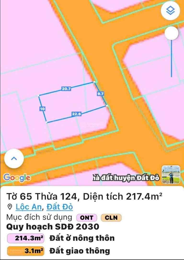 Cần bán Đất đường Võ Văn Kiệt, Xã Lộc An, Diện tích 201m², Giá 1.1 Tỷ 4