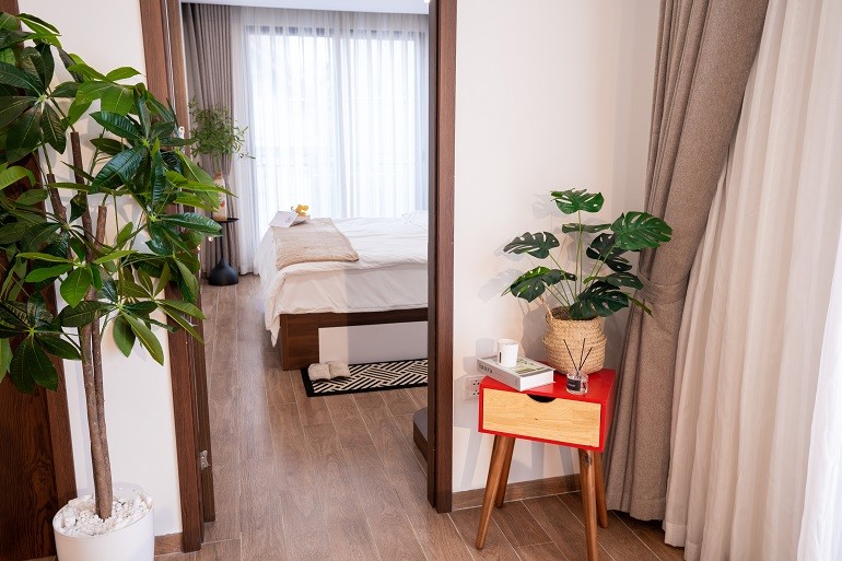 Cho thuê căn hộ 2PN mới đẹp, rộng 75m2 tại Tô Ngọc Vân, Tây Hồ, đầy đủ nội thất hiện đại 4