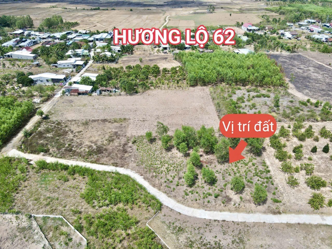 Bán đất vườn Diên Tân giá rẻ QH full thổ cư sát bên Hương Lộ 62 - ngay khu dân cư