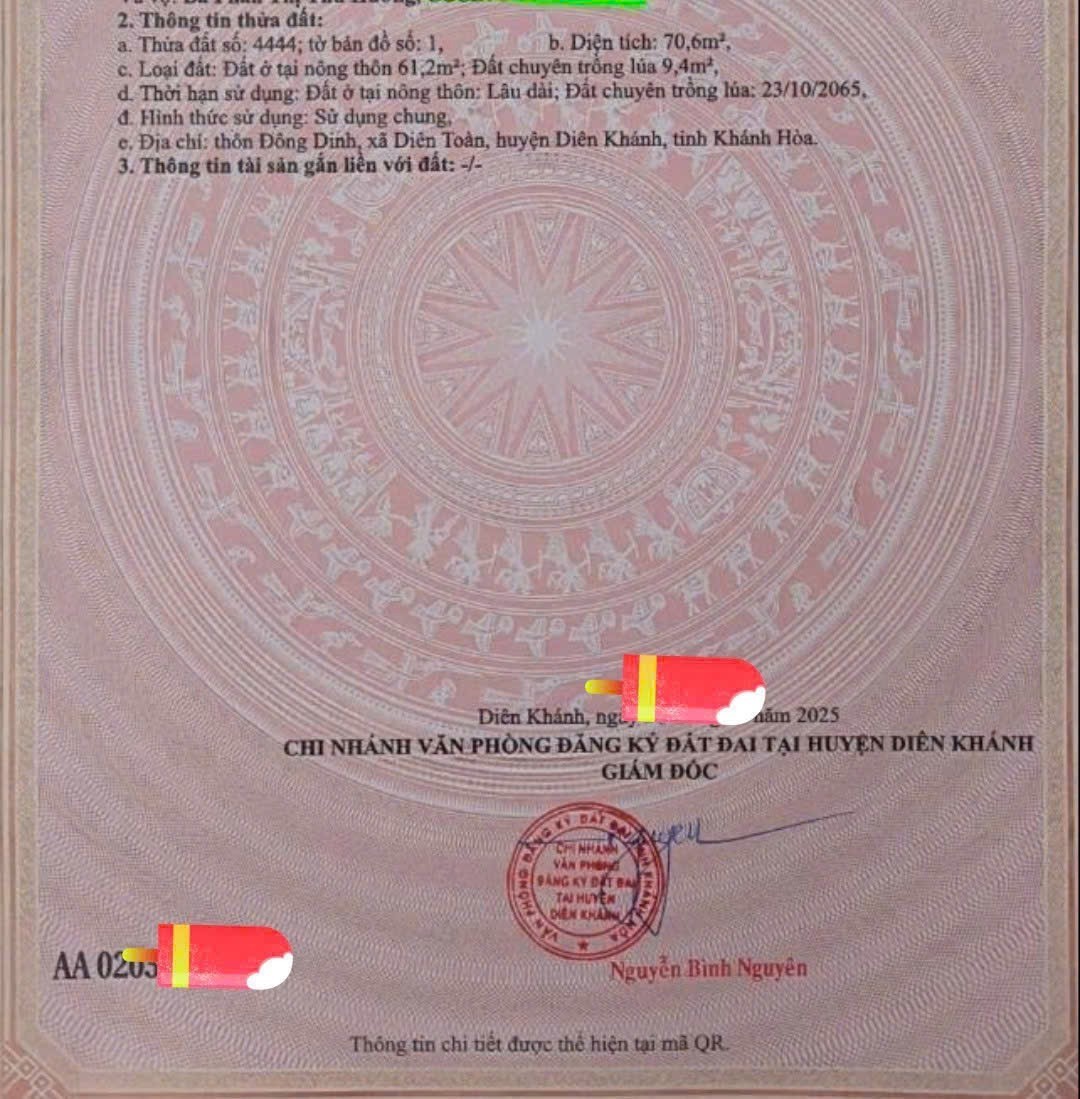 Bán đất Diên Toàn thôn Đông Dinh ngay sát bên ngã tư Quốc Lộ 1A giao Huỳnh Thúc Kháng 5
