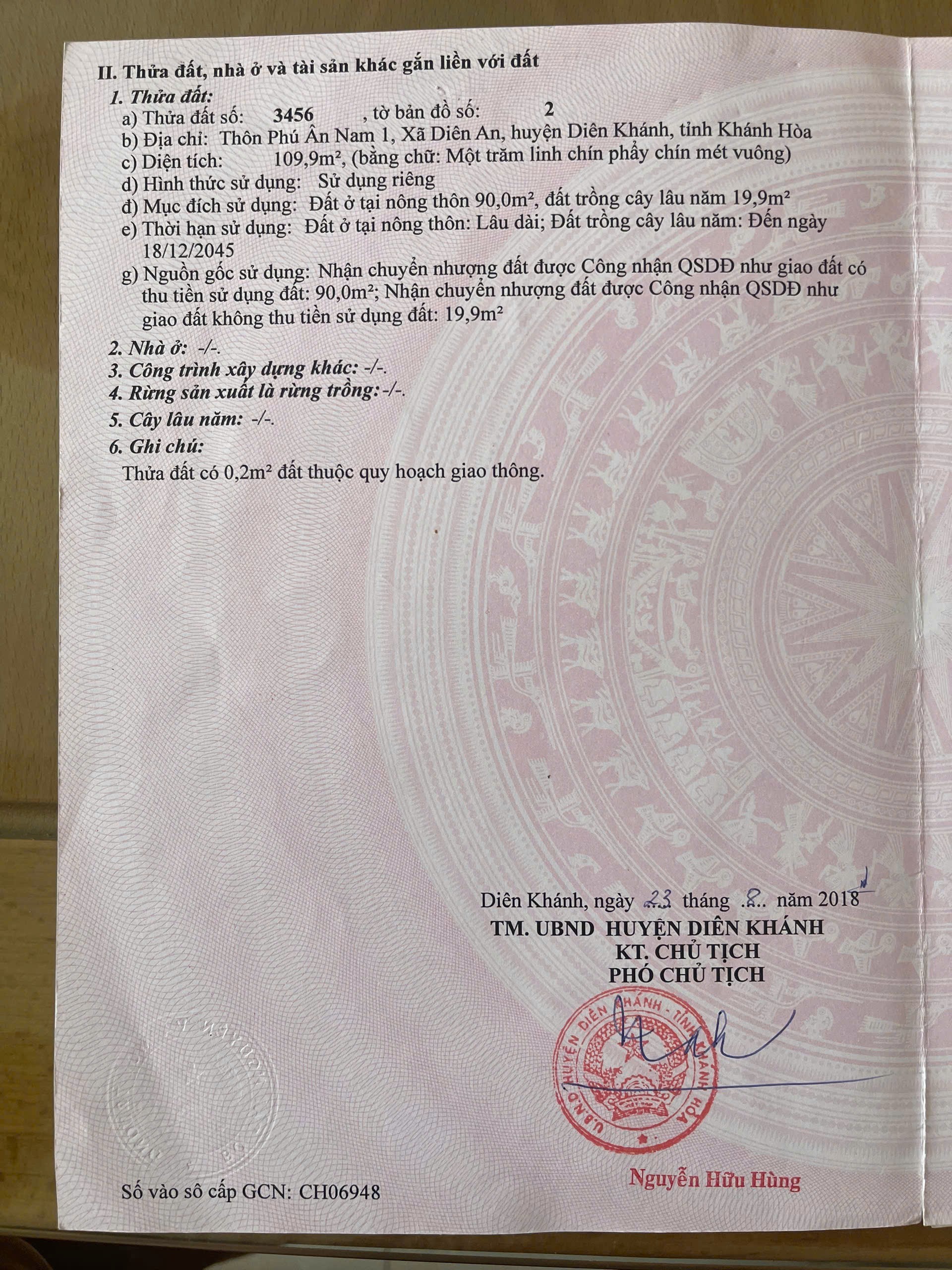 Bán đất Diên An thôn Phú Ân Nam 1 sát bên đường bờ kè sắp thi công 7