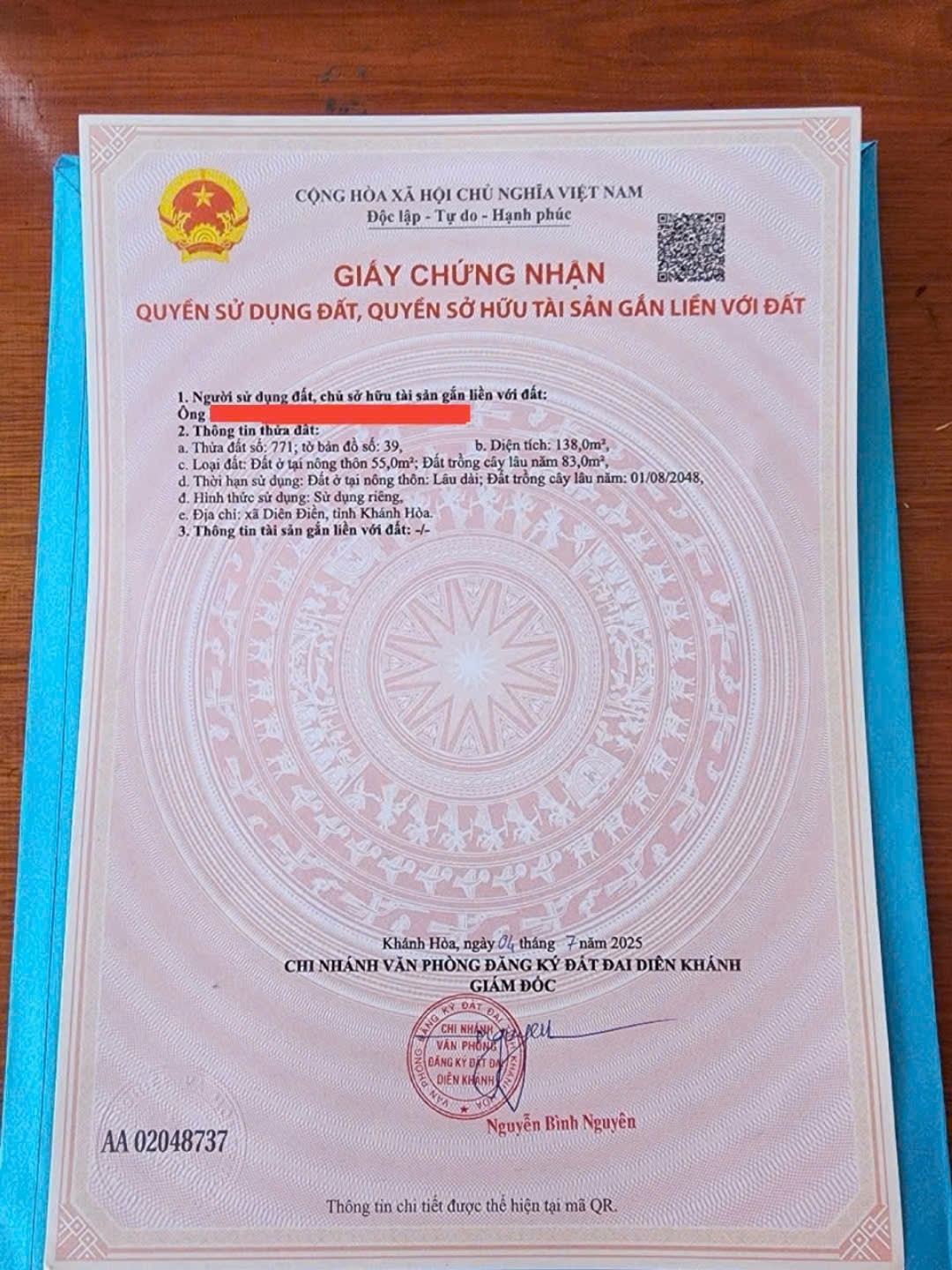 Bán nhà cấp 4 xã Diên Phú thôn 1 đường thông gần bờ kè (nay là Diên Điền) 12