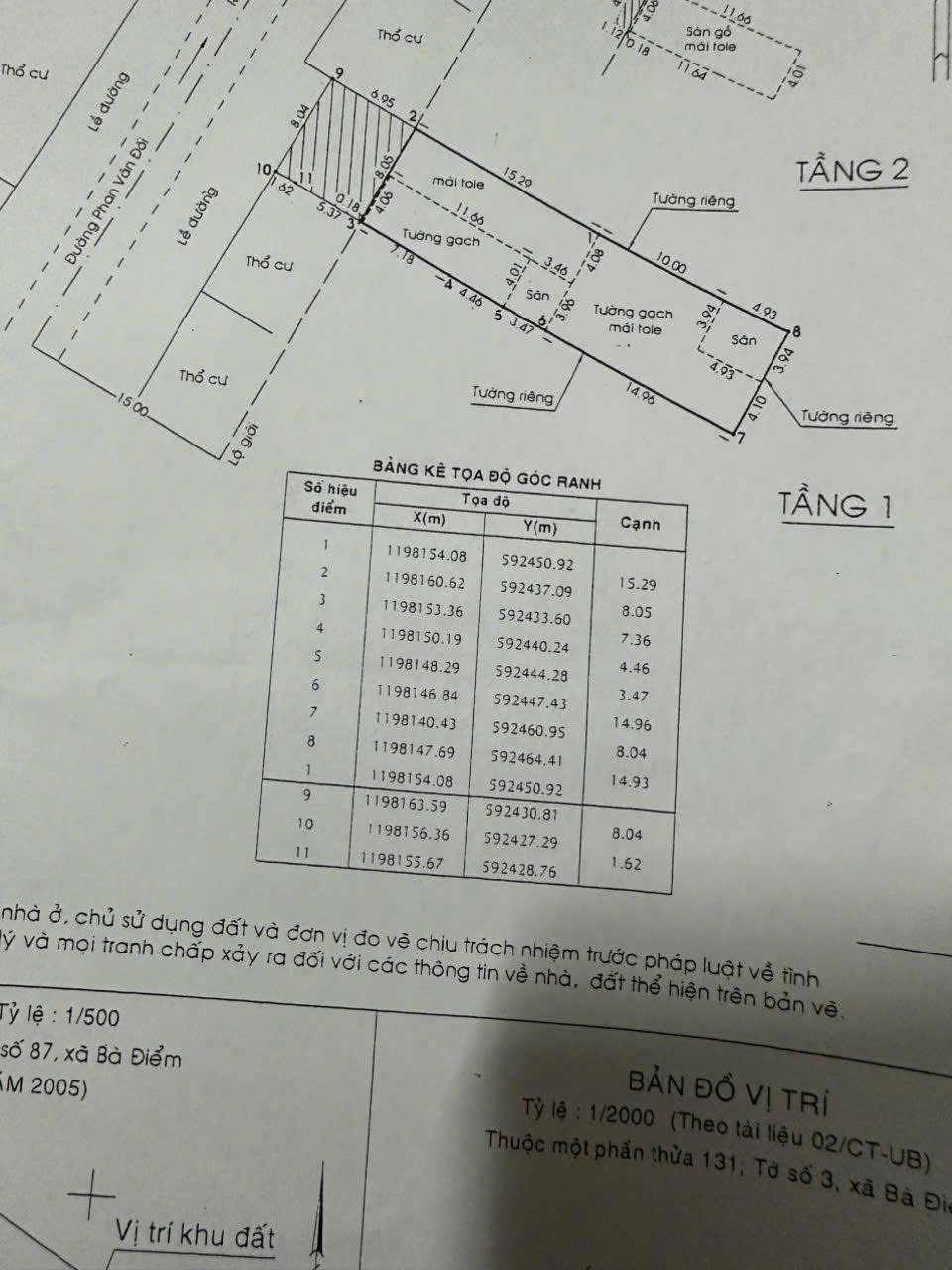 BÁN NHÀ (8X40) MẶT TIỀN PHAN VĂN ĐỐI – XÃ BÀ ĐIỂM, HÓC MÔN GIÁ ĐÀU TƯ 4